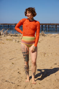 Palomar Crop Top Rashguard - Mandarina