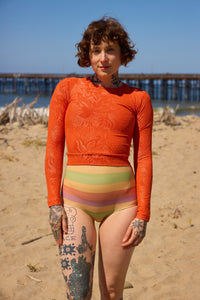 Palomar Crop Top Rashguard - Mandarina