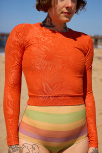 Palomar Crop Top Rashguard - Mandarina