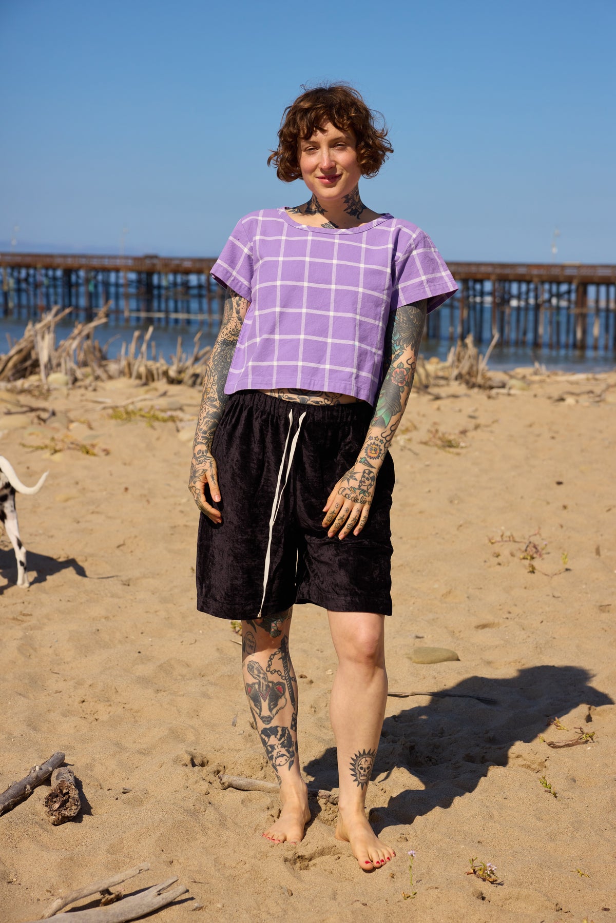 Grid Crop Top - Majesty