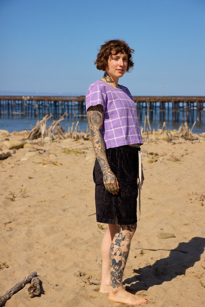 Grid Crop Top - Majesty