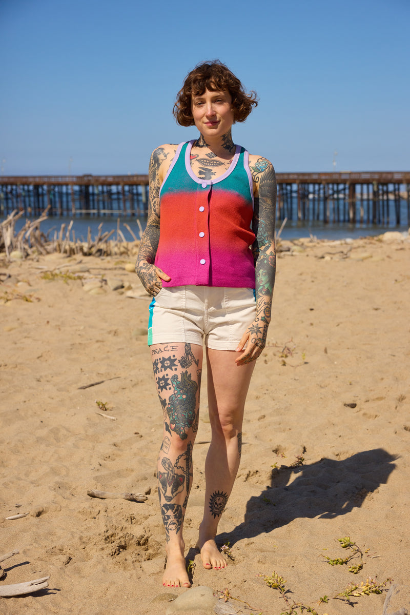 Terry Snap Tank - Sugar Ripe