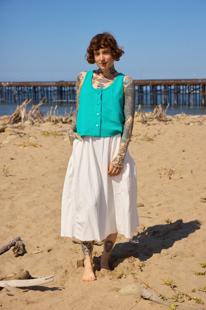 Terry Snap Tank - Juniper