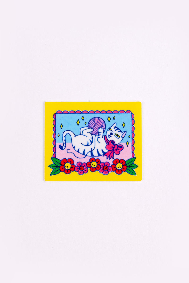 Kristen Liu Wong- Cat & Yarn Sticker