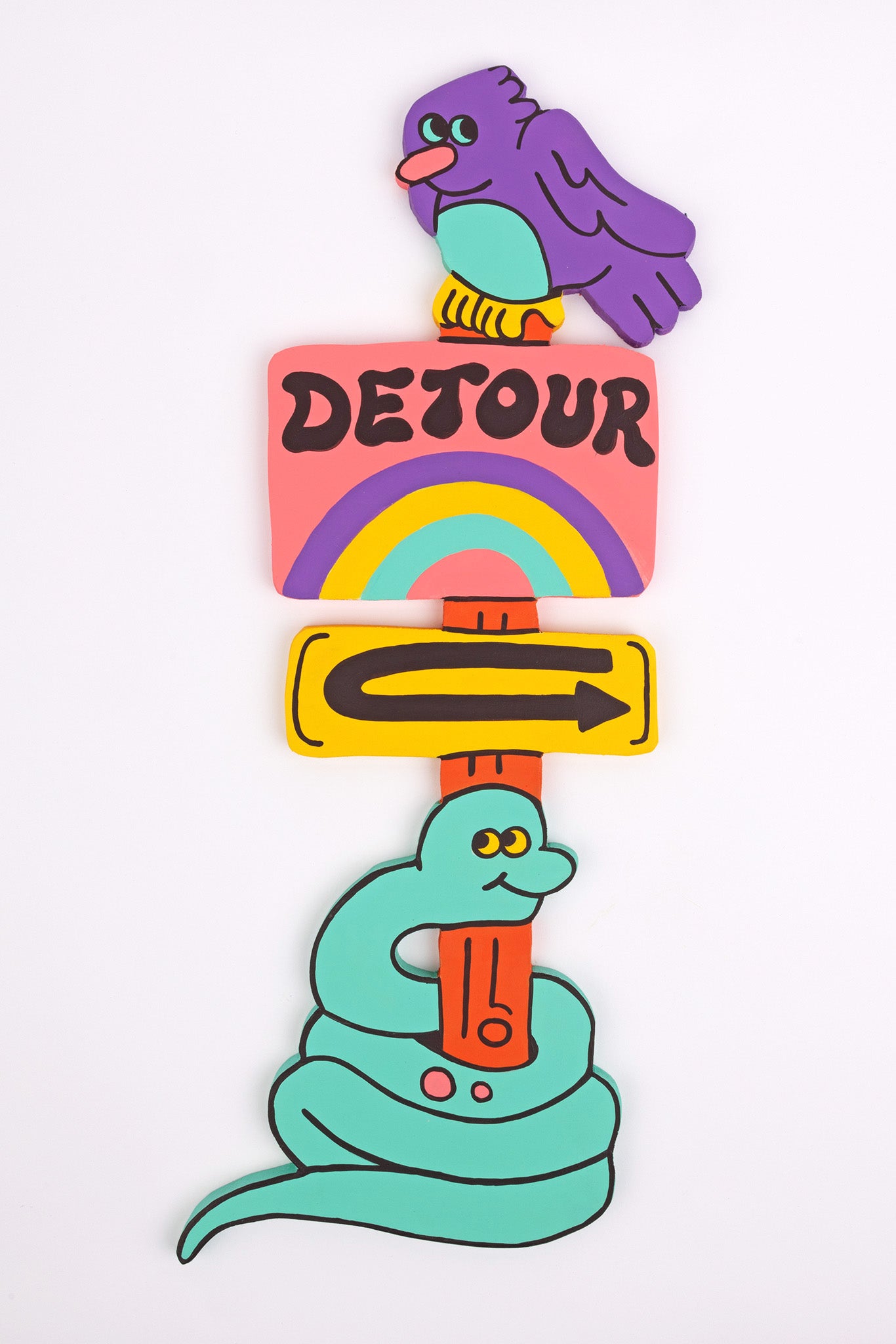 Ashley Dreyfus - Detour Sign (Original Painting)