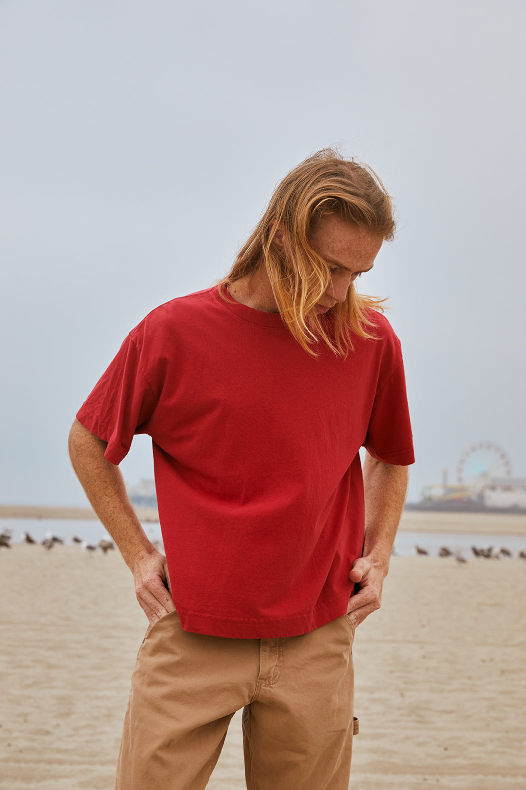Boxier Trash Tee - Runner Red – Mowgli Surf