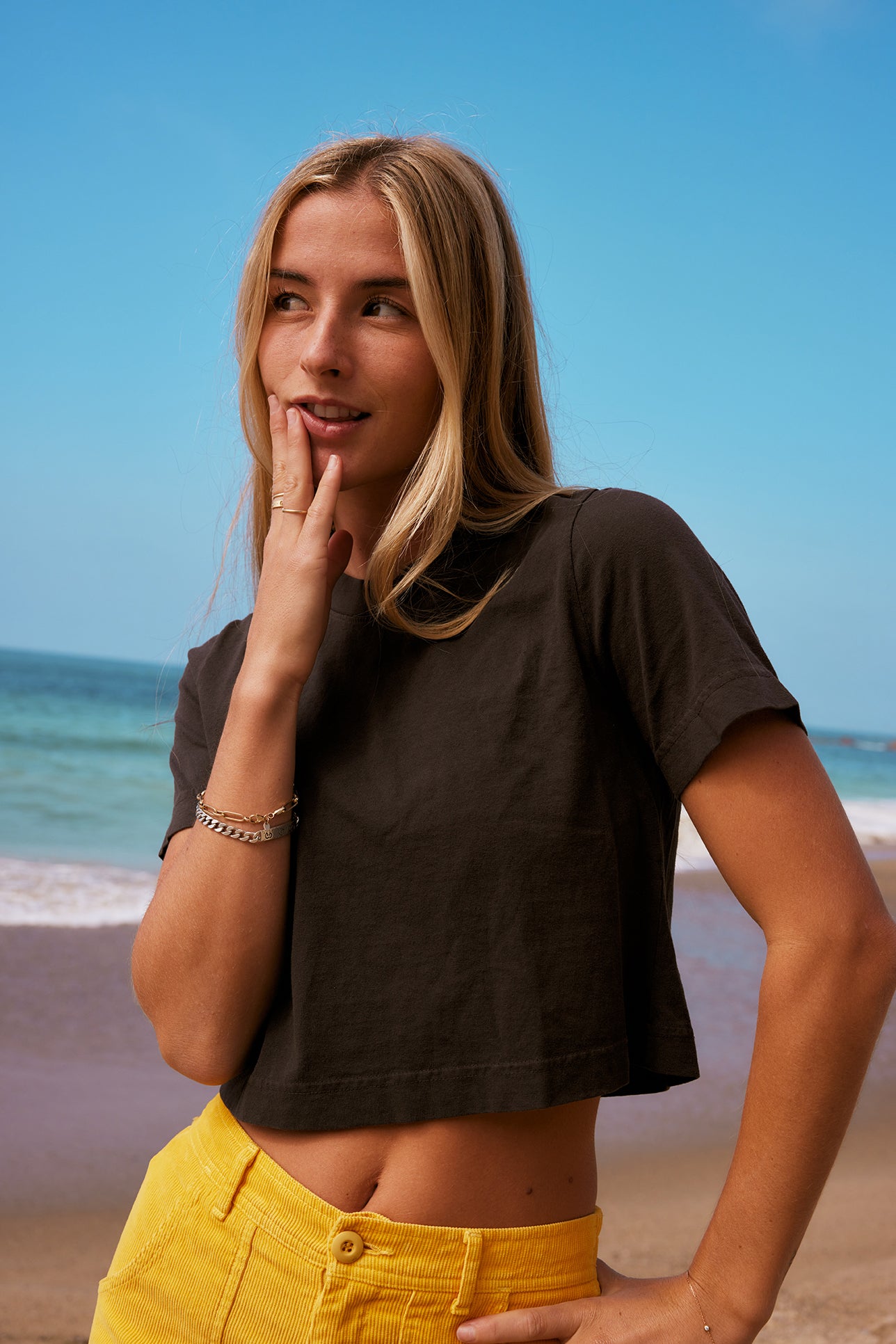 Baby Tee - Vintage Black – Mowgli Surf