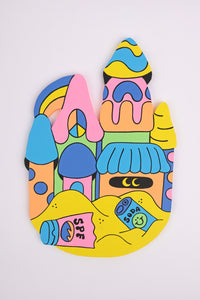 Ashley Dreyfus - Psychedelic Sandcastle (Original Painting)