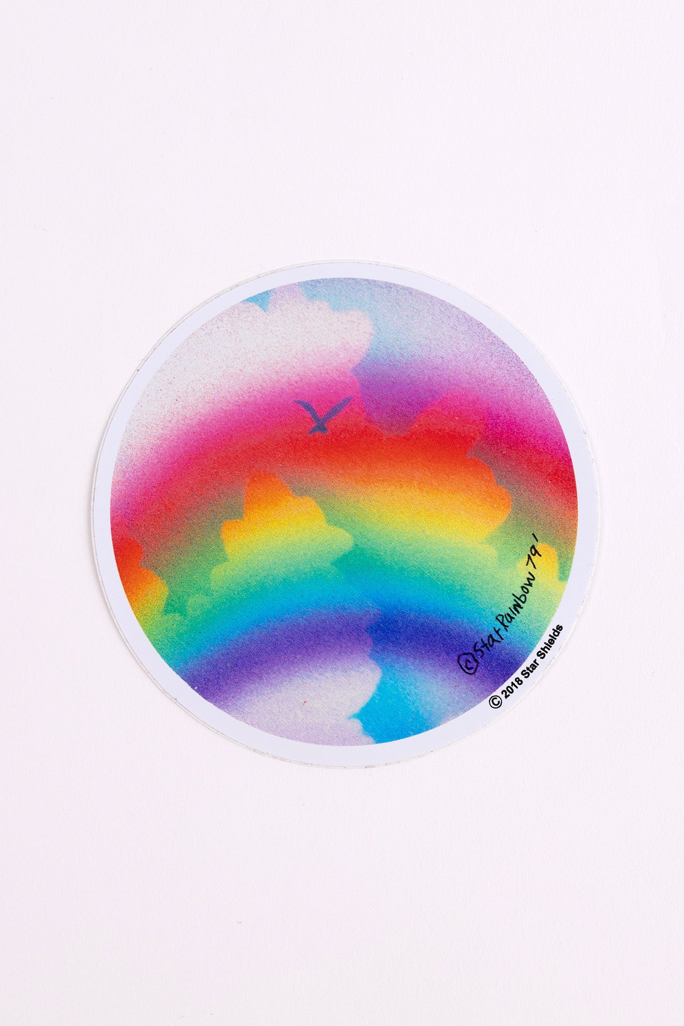 Starman- Rainbow Clouds Sticker